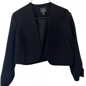 Black Adrianna Papell Crop Blazer Jacket Women’s Size 12 Business Formal